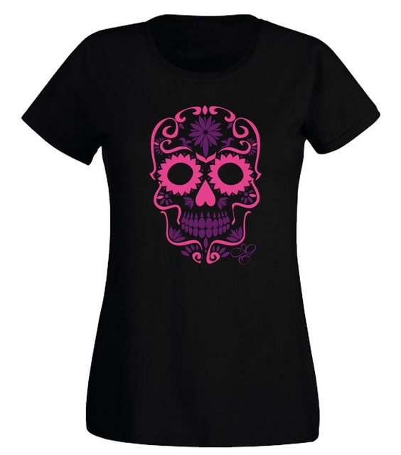 G-graphics T-Shirt Damen T-Shirt - Sugar Scull mit trendigem Frontprint, Sl günstig online kaufen