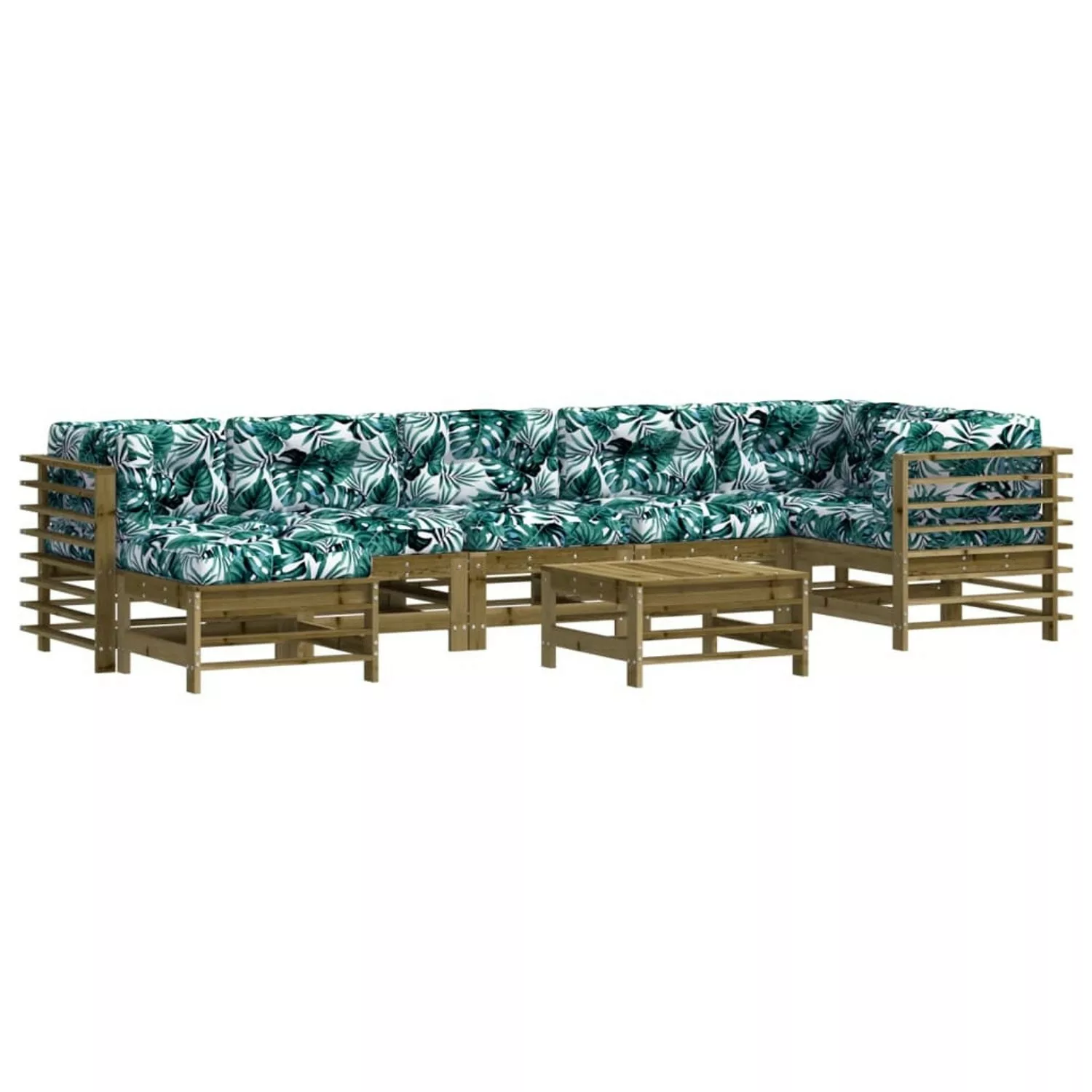 vidaXL 8-tlg Garten-Lounge-Set mit Kissen Imprägniertes Kiefernholz Modell günstig online kaufen