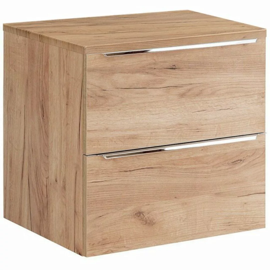 Lomadox Waschbeckenschrank TOSKANA-56 weiß mit Wotaneiche 61/59,5/46 cm günstig online kaufen