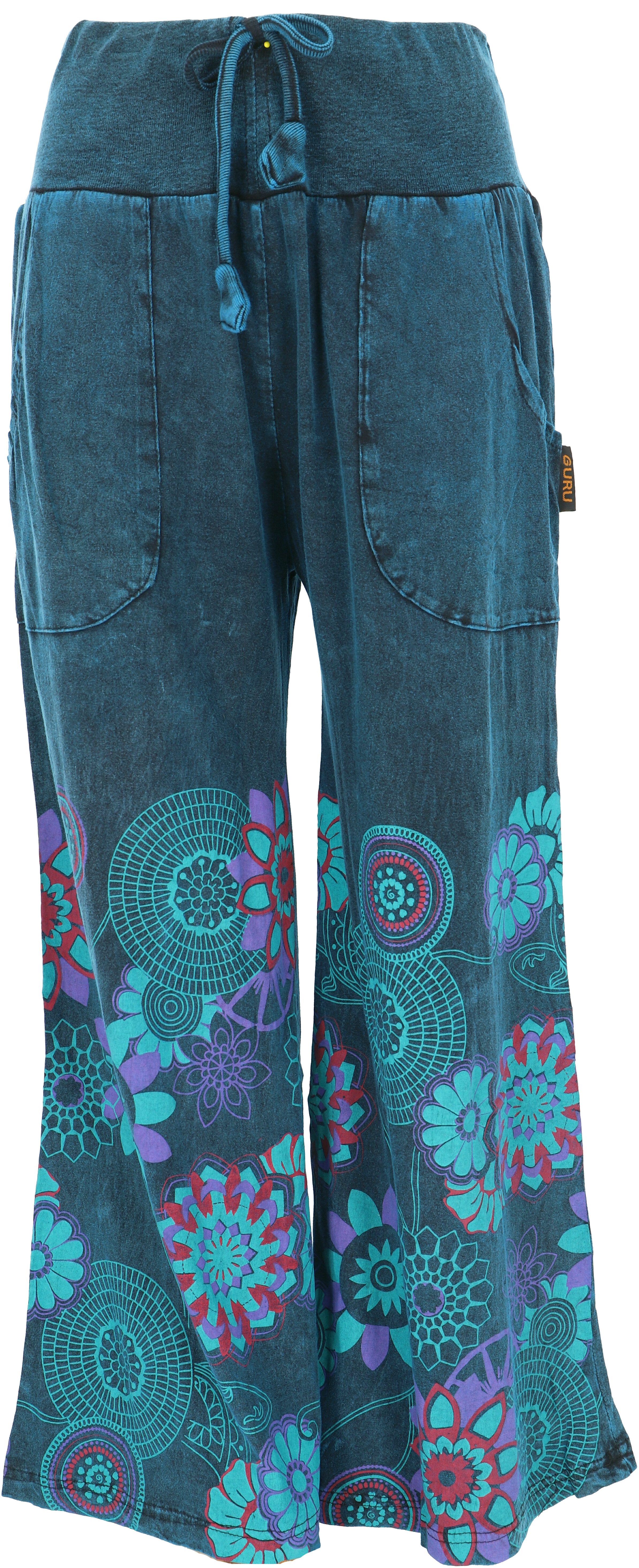 Guru-Shop Relaxhose Palazzohose, Boho Baumwollhose, Hosenrock günstig online kaufen