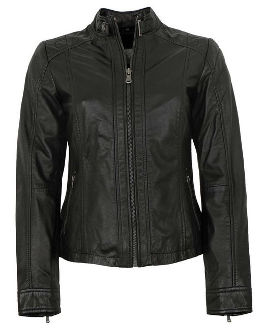 7eleven Lederjacke Eliza 7eleven - Damen Lederjacke Lammnappa schwarz günstig online kaufen