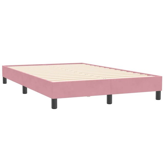 vidaXL Bett Boxspringbett ohne Matratze Rosa 120x210 cm Samt günstig online kaufen