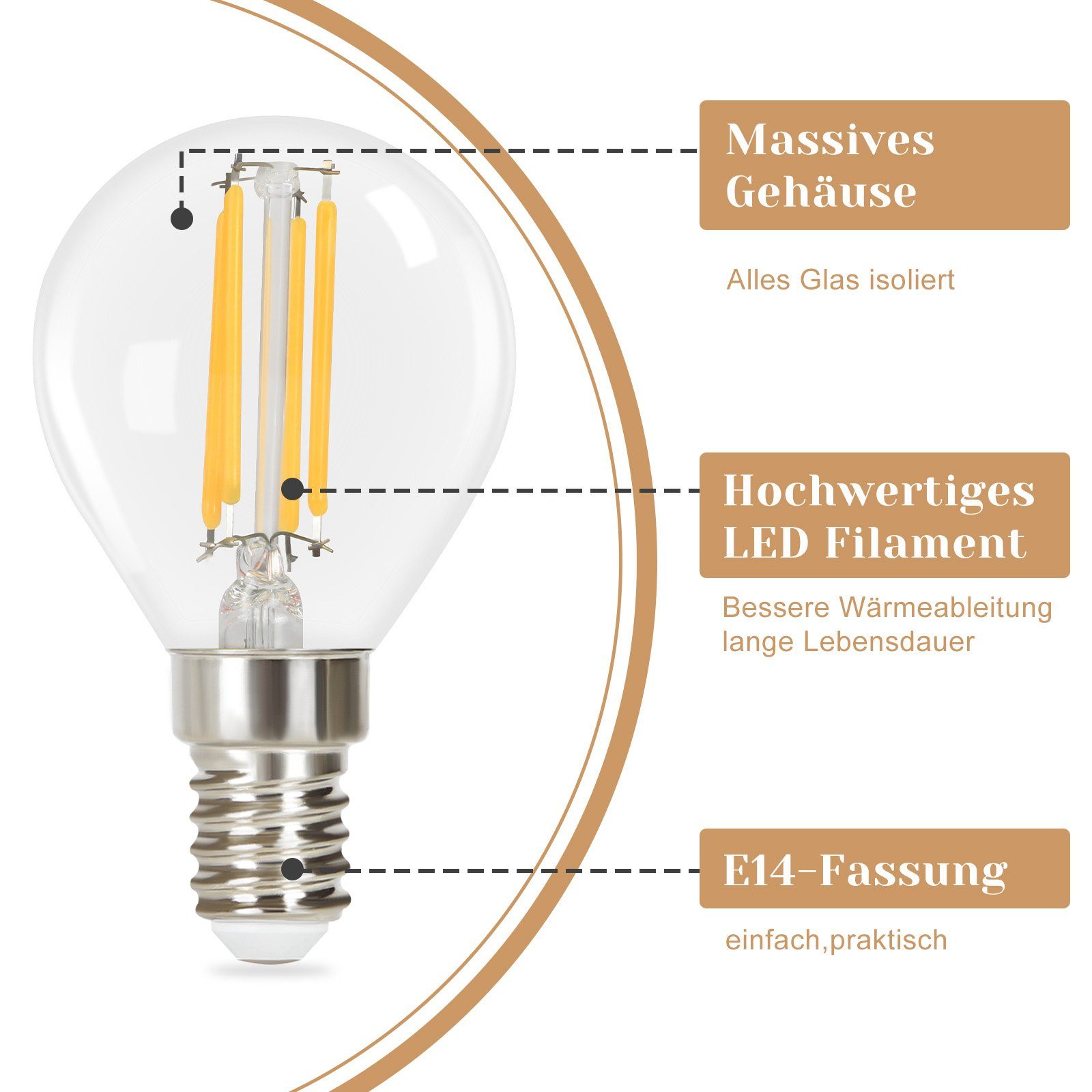 ZMH LED-Leuchtmittel Edison LED Vintage Glühbirne günstig online kaufen