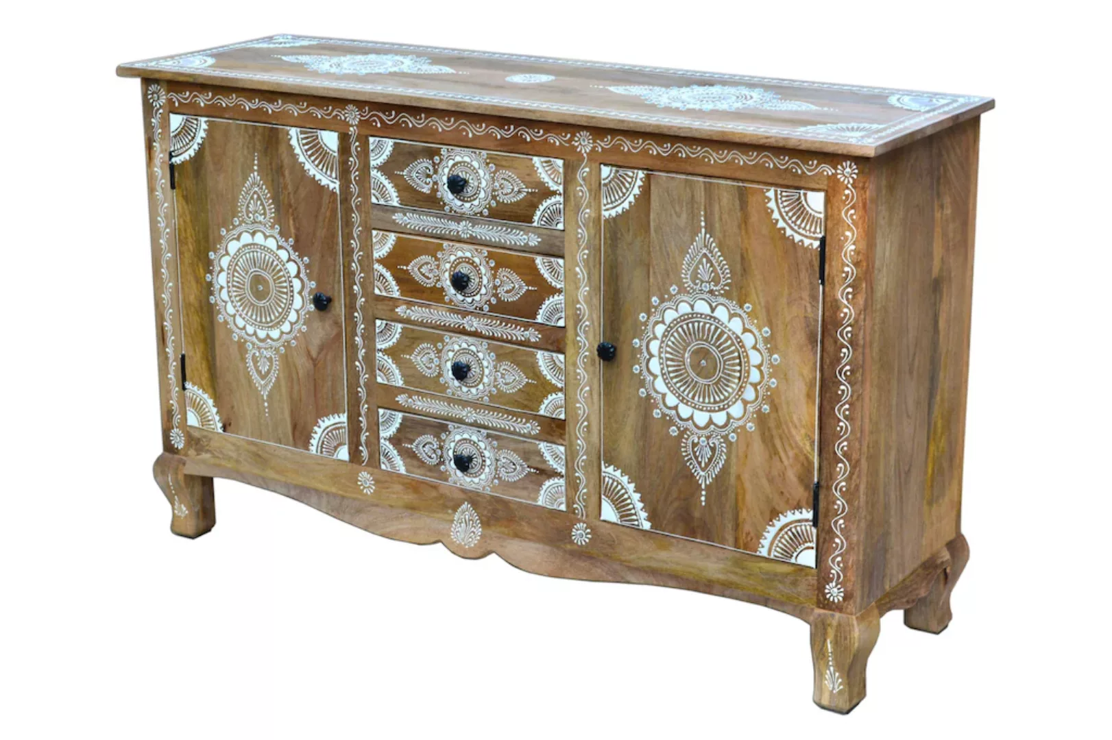 Home affaire Sideboard, Kommode, Hand bemalt, Breite 140 cm günstig online kaufen