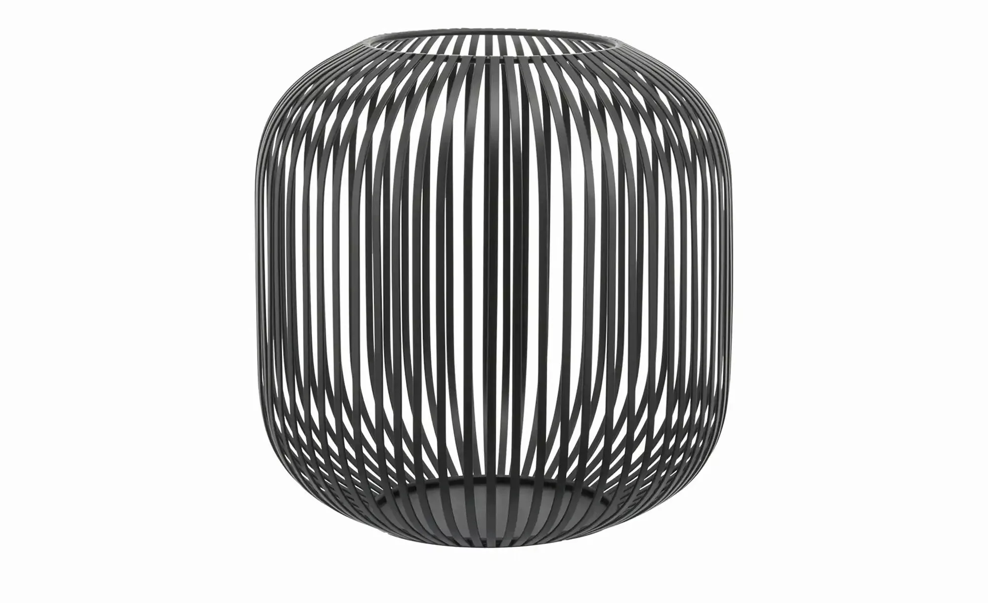 HOME STORY Windlicht ¦ schwarz ¦ Metall ¦ Maße (cm): H: 27,5  Ø: 27 Accesso günstig online kaufen