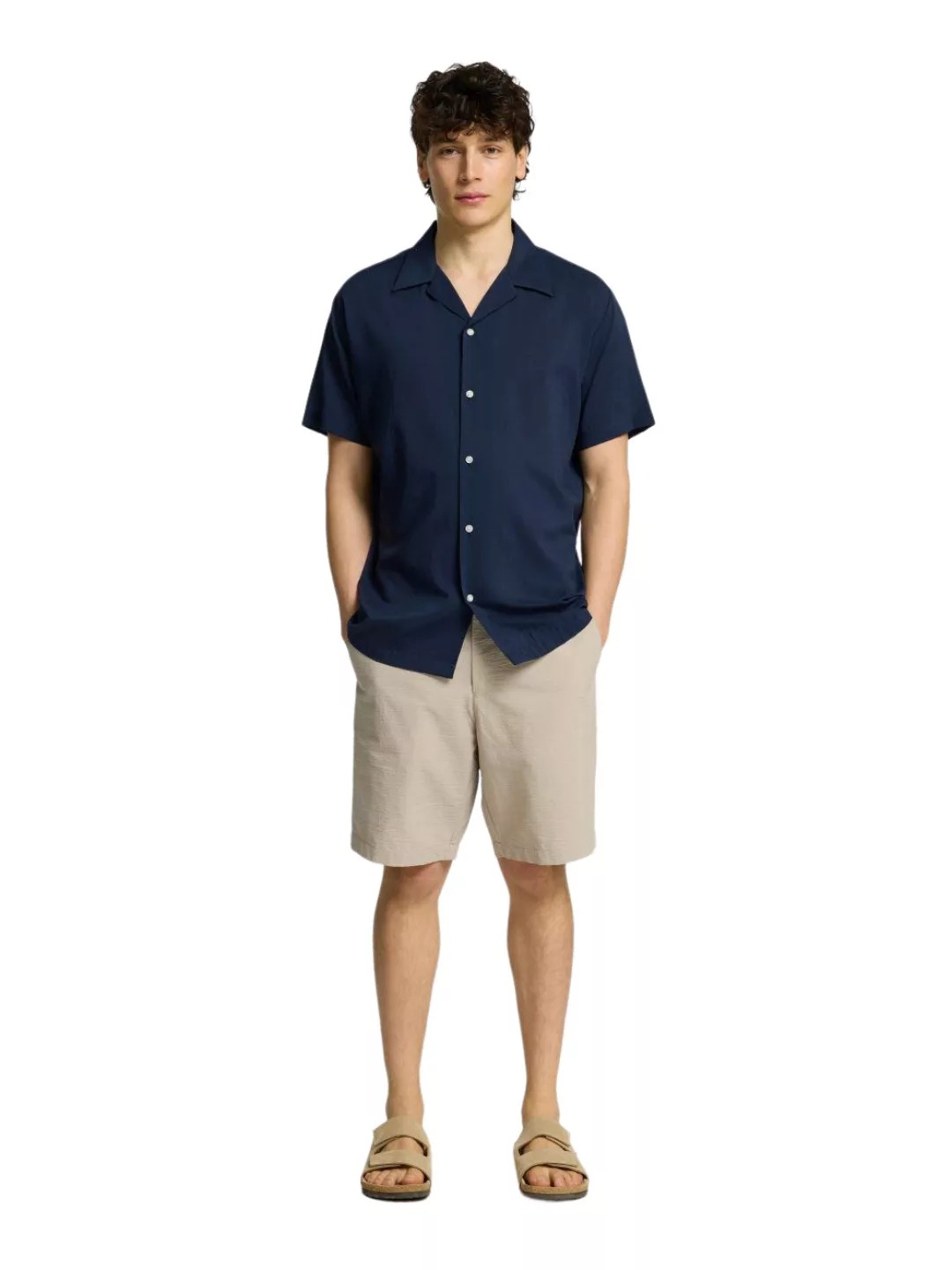 Selected Herren Chino Shorts SLHREGULAR-KARL SEERSUCKER SHORTS Regular Fit günstig online kaufen