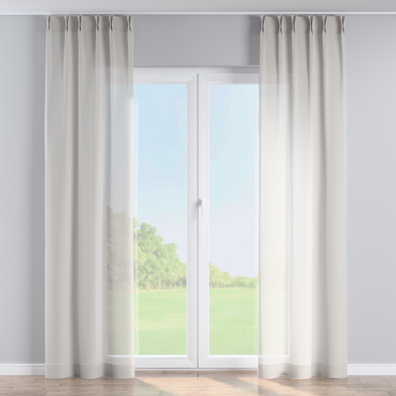Vorhang mit flämischen 2-er Falten, weiß, Sensual Premium (144-54) günstig online kaufen