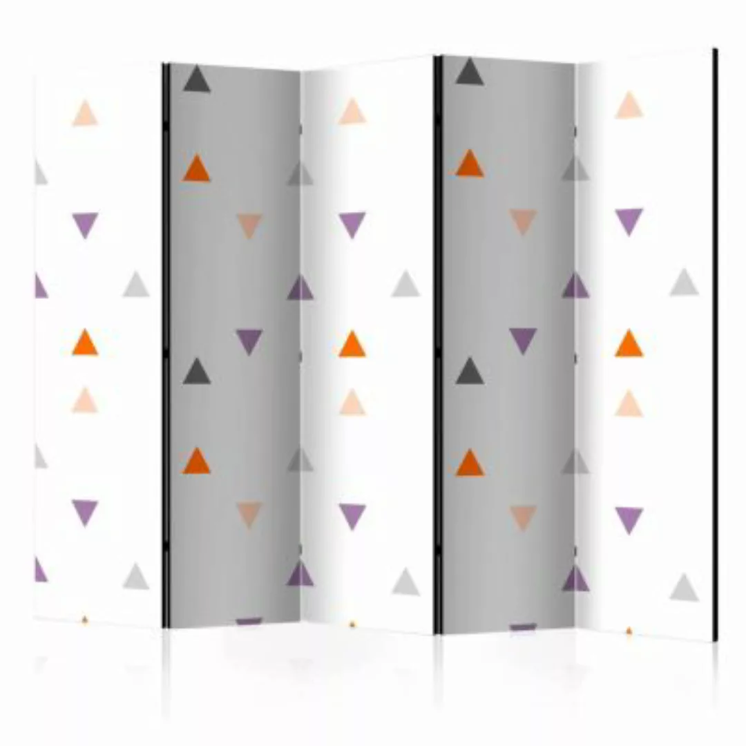 artgeist Paravent Triangles Rain II [Room Dividers] mehrfarbig Gr. 225 x 17 günstig online kaufen