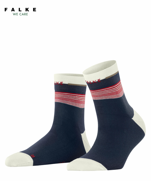 FALKE Nature Bond Socken, 39-41, Blau, Streifen, Baumwolle (Bio), 12449-611 günstig online kaufen