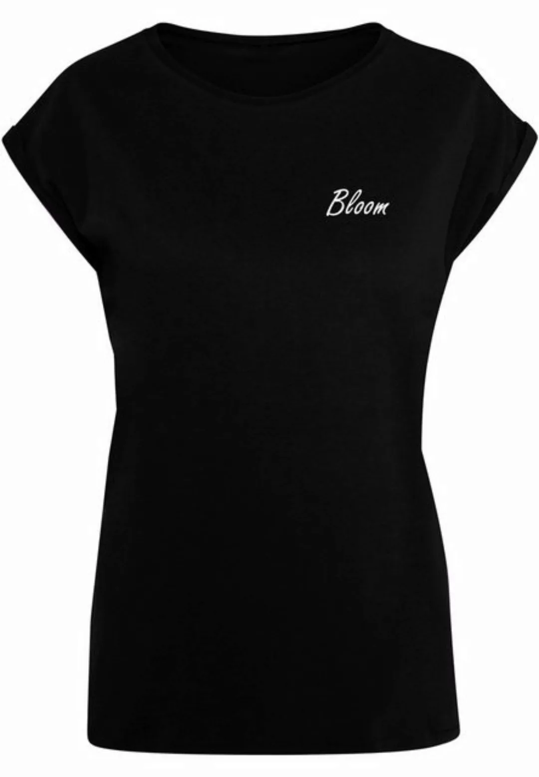 Merchcode T-Shirt Merchcode Damen Ladies Flowers Bloom Extended Shoulder Te günstig online kaufen
