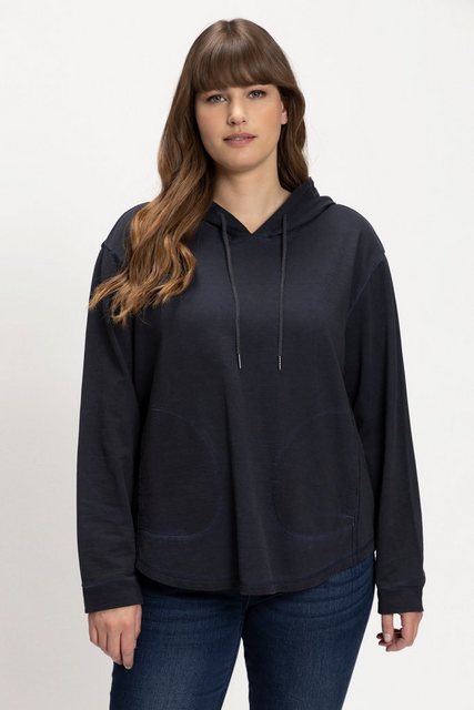 Ulla Popken Sweatshirt Hoodie Oversized Langarm Kapuzenshirt günstig online kaufen