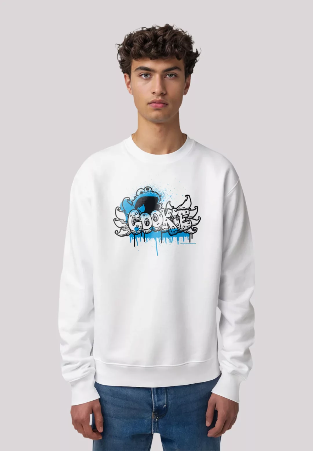 F4NT4STIC Sweatshirt "Sesamstraße Cookie Fingers Graffiti", Premium Qualitä günstig online kaufen