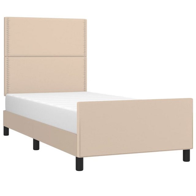 vidaXL Bett Bettgestell mit Kopfteil Cappuccino-Braun 80x200 cm Kunstleder günstig online kaufen