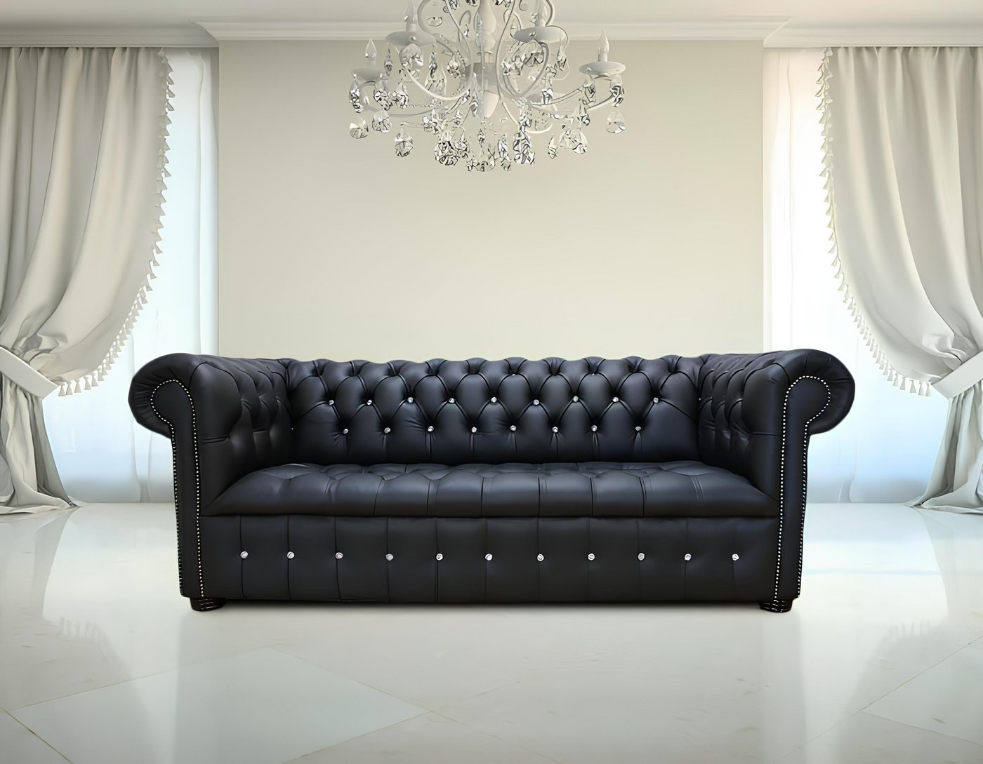 Xlmoebel Sofa Neuheit William - Klassisches 3-Sitzer-Sofa Chesterfield, Her günstig online kaufen