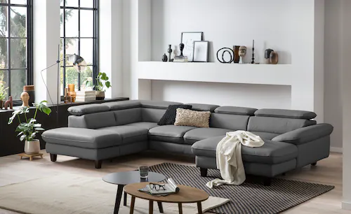 Home affaire Wohnlandschaft "Pilot U-Form", mit Kopfteilverstellung, wahlwe günstig online kaufen