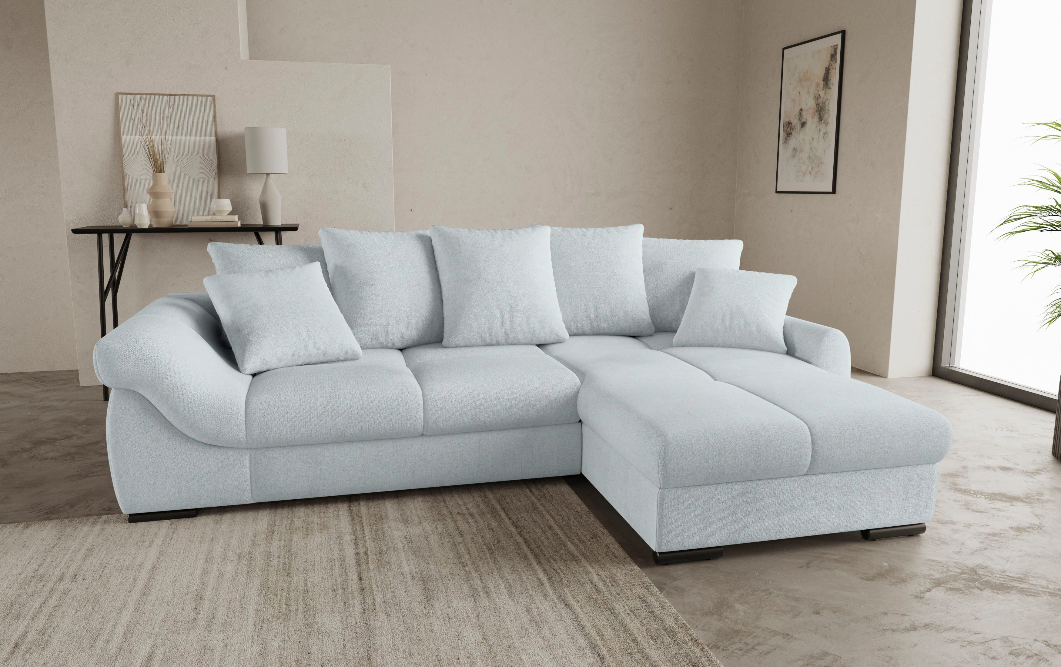 Mr. Couch Ecksofa "Livorno DuraFlex L-Form", inkl. Hochschläfer-Bettauszug, günstig online kaufen