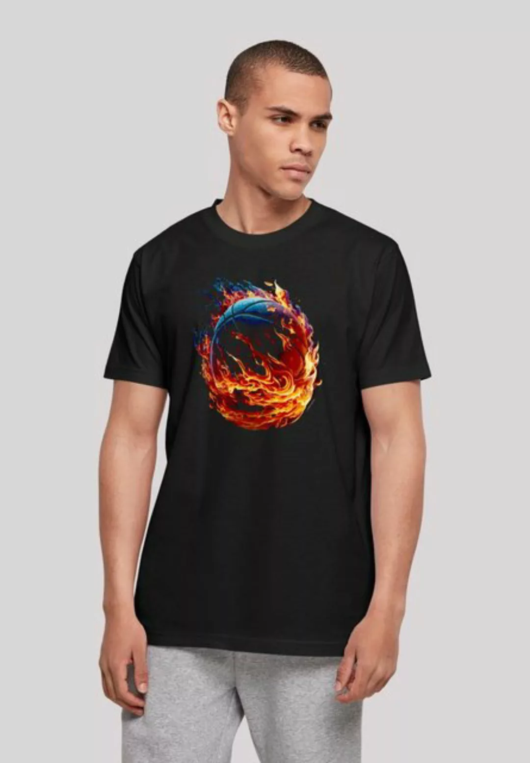 F4NT4STIC T-Shirt Basketball On Fire Sport UNISEX Print günstig online kaufen