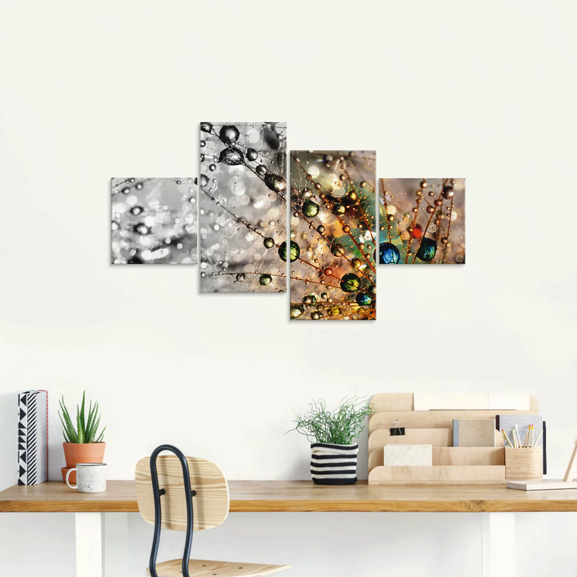 Artland Glasbild »Farbenfrohe Natur«, Blumen, (4 St.), in verschiedenen Grö günstig online kaufen