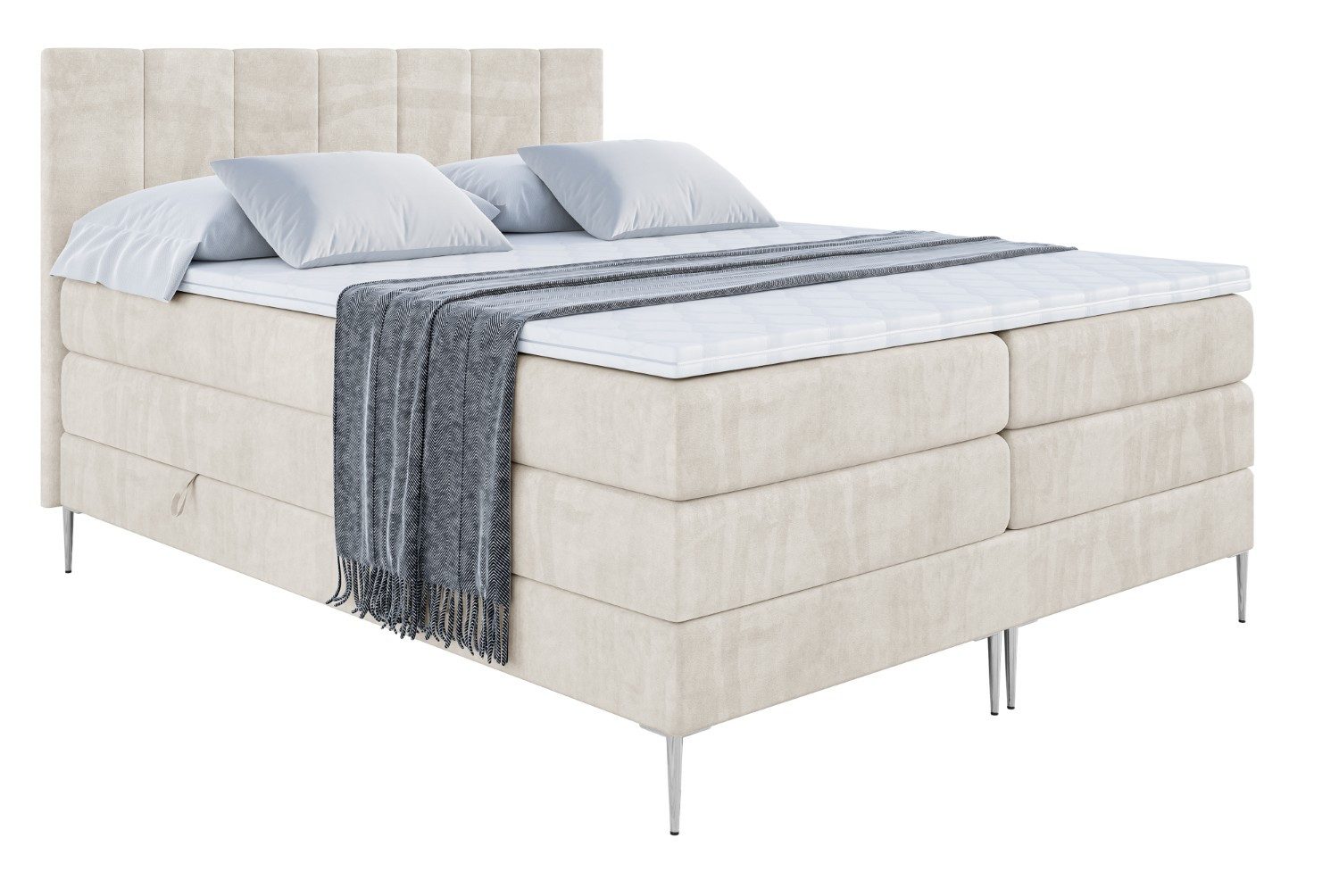 ALTDECOR Boxspringbett MOETI-F KING (Multipocket-Matratze H4, günstig online kaufen