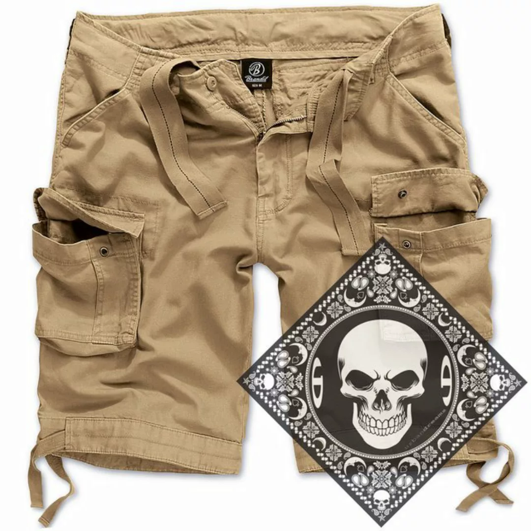 Brandit Cargoshorts Cargo Shorts kurze Hose Legend Army mit UD Bandana günstig online kaufen