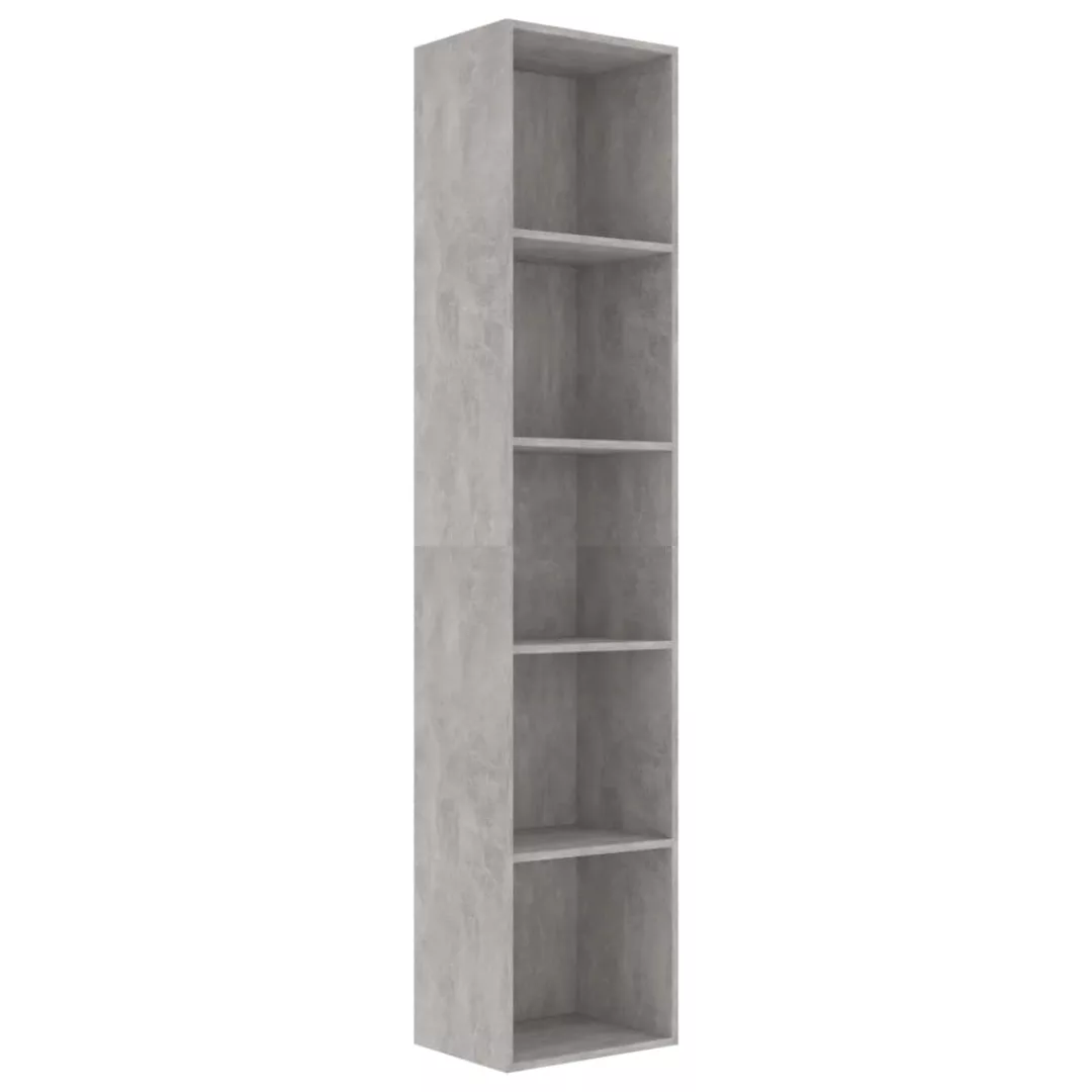 Bücherregal Betongrau 40x30x189 Cm Spanplatte günstig online kaufen