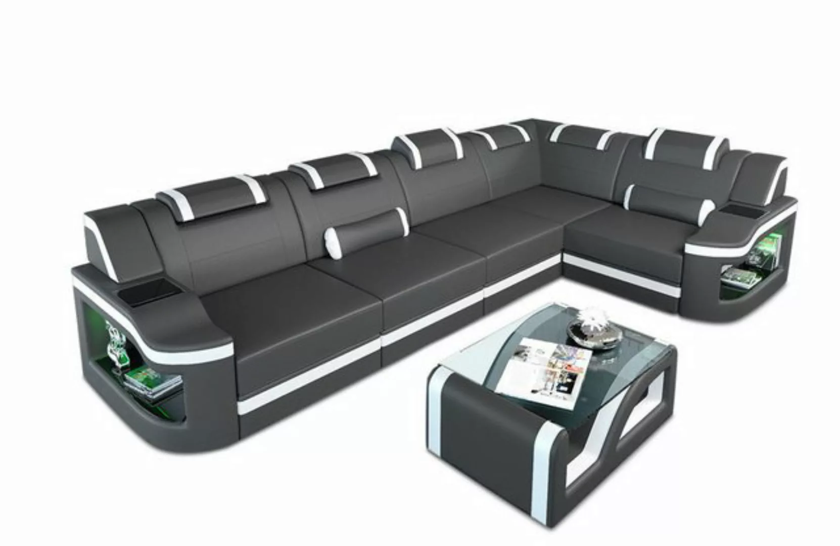 Sofa Dreams Ecksofa Ledersofa Padua L Form Mini, Designersofa, Sofa mit Lic günstig online kaufen