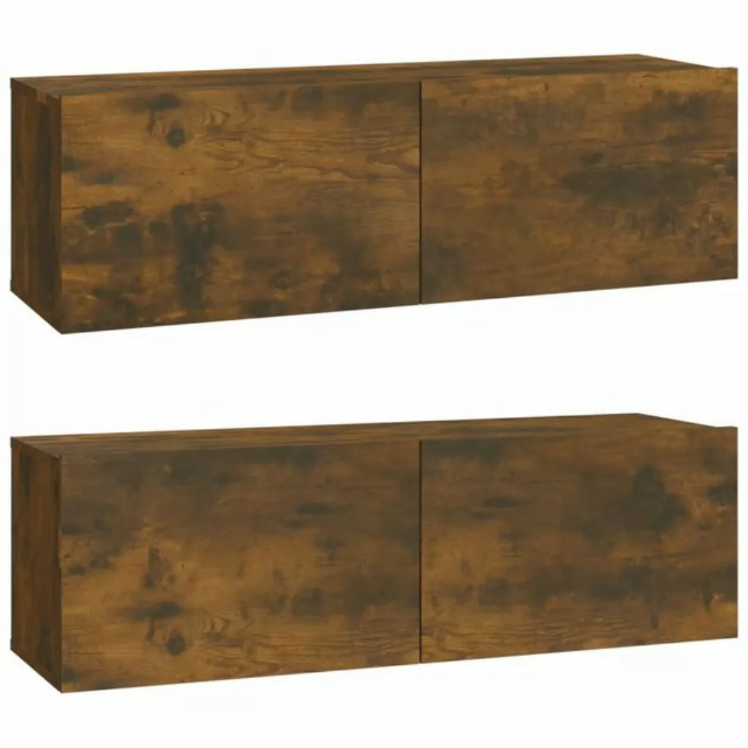 furnicato TV-Schrank TV-Wandschränke 2 Stk. Räuchereiche 100x30x30 cm Holzw günstig online kaufen