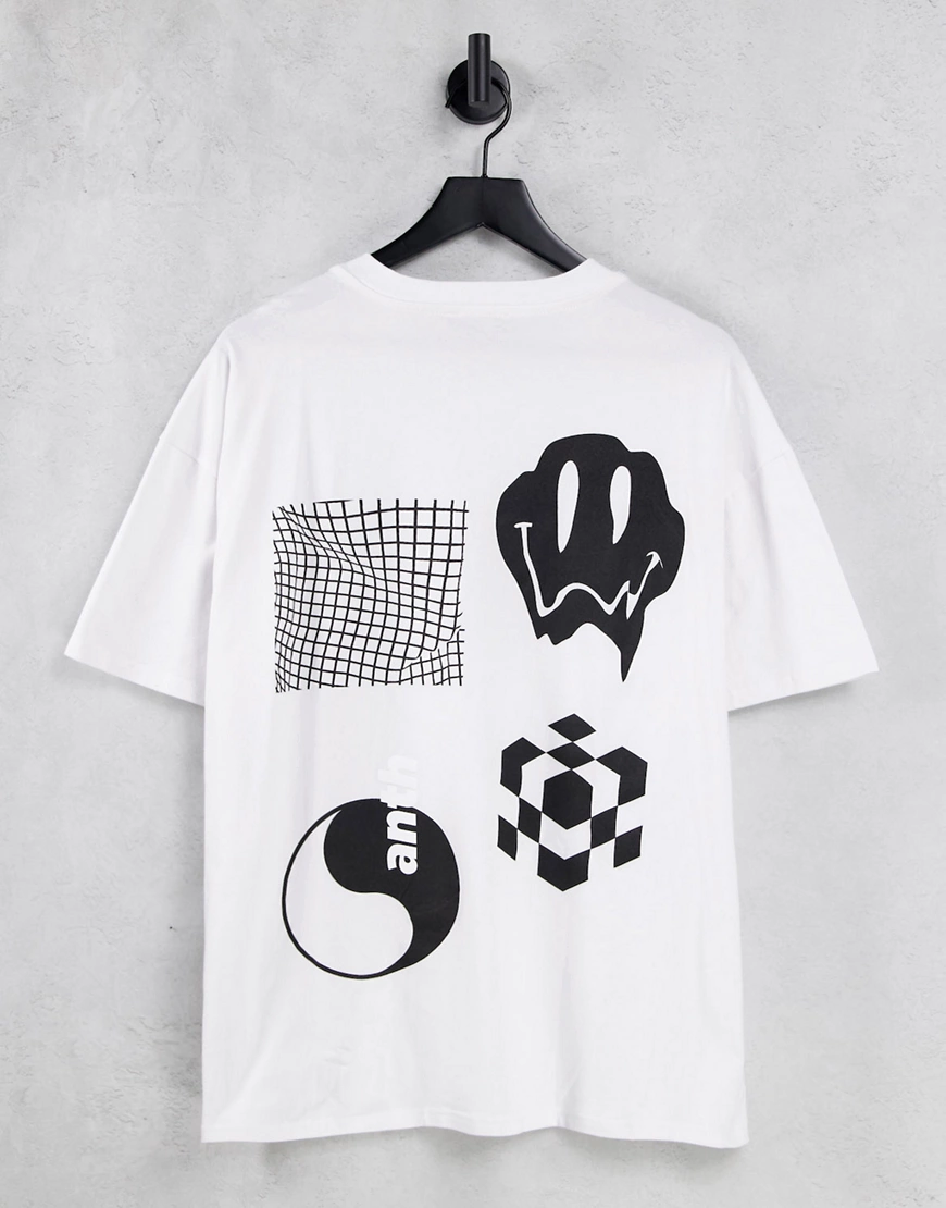 Another Reason – Yin-yang-T-Shirt in Weiß günstig online kaufen