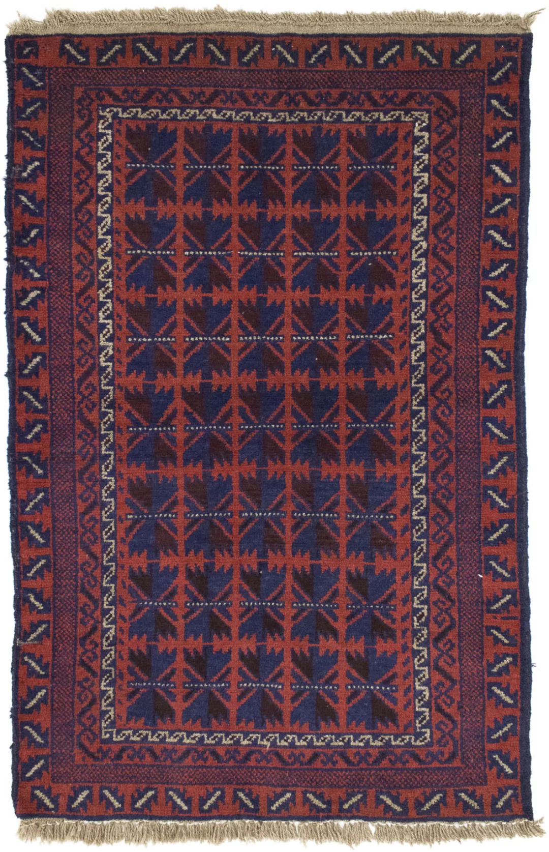 morgenland Wollteppich »Belutsch Teppich handgeknüpft blau«, rechteckig, ha günstig online kaufen