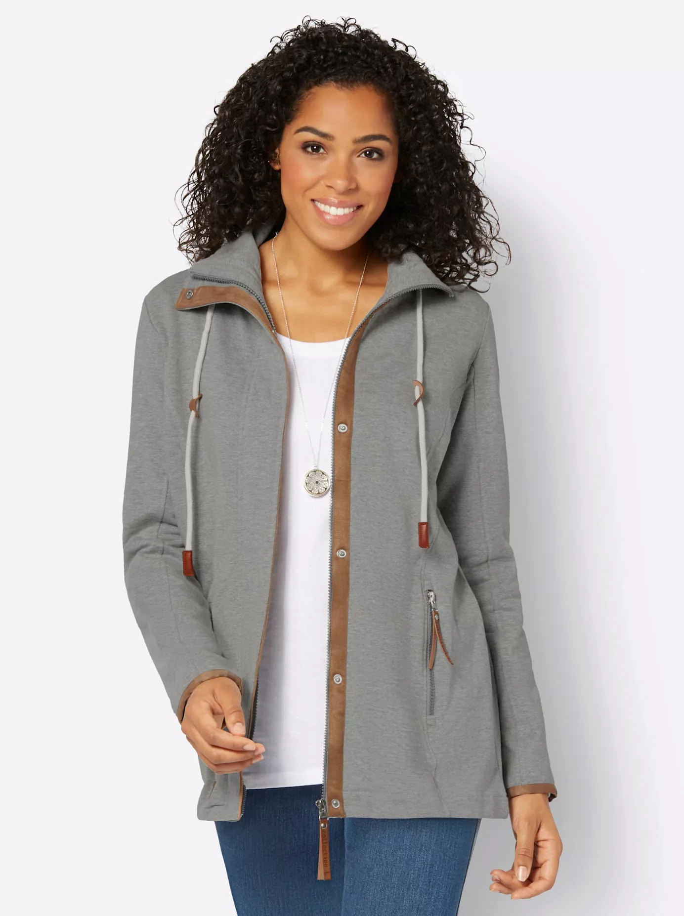 Casual Looks Shirtjacke "Sweatjacke", (1 tlg.) günstig online kaufen