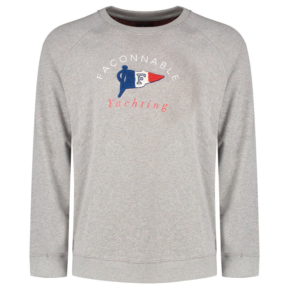 FaÇonnable Nautical Flag Sweatshirt M Light Grey Marl günstig online kaufen