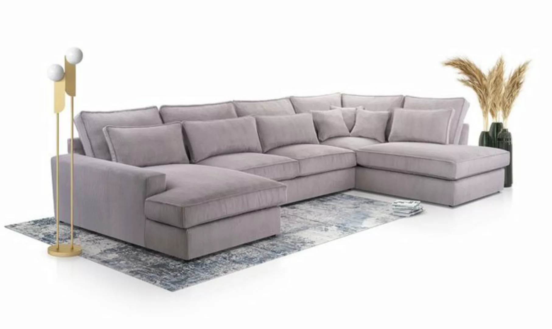 AN-MOEBEL4U Ecksofa Eckcouch MATTEO U 398x176/225x93, Polyurethanschaum T35 günstig online kaufen