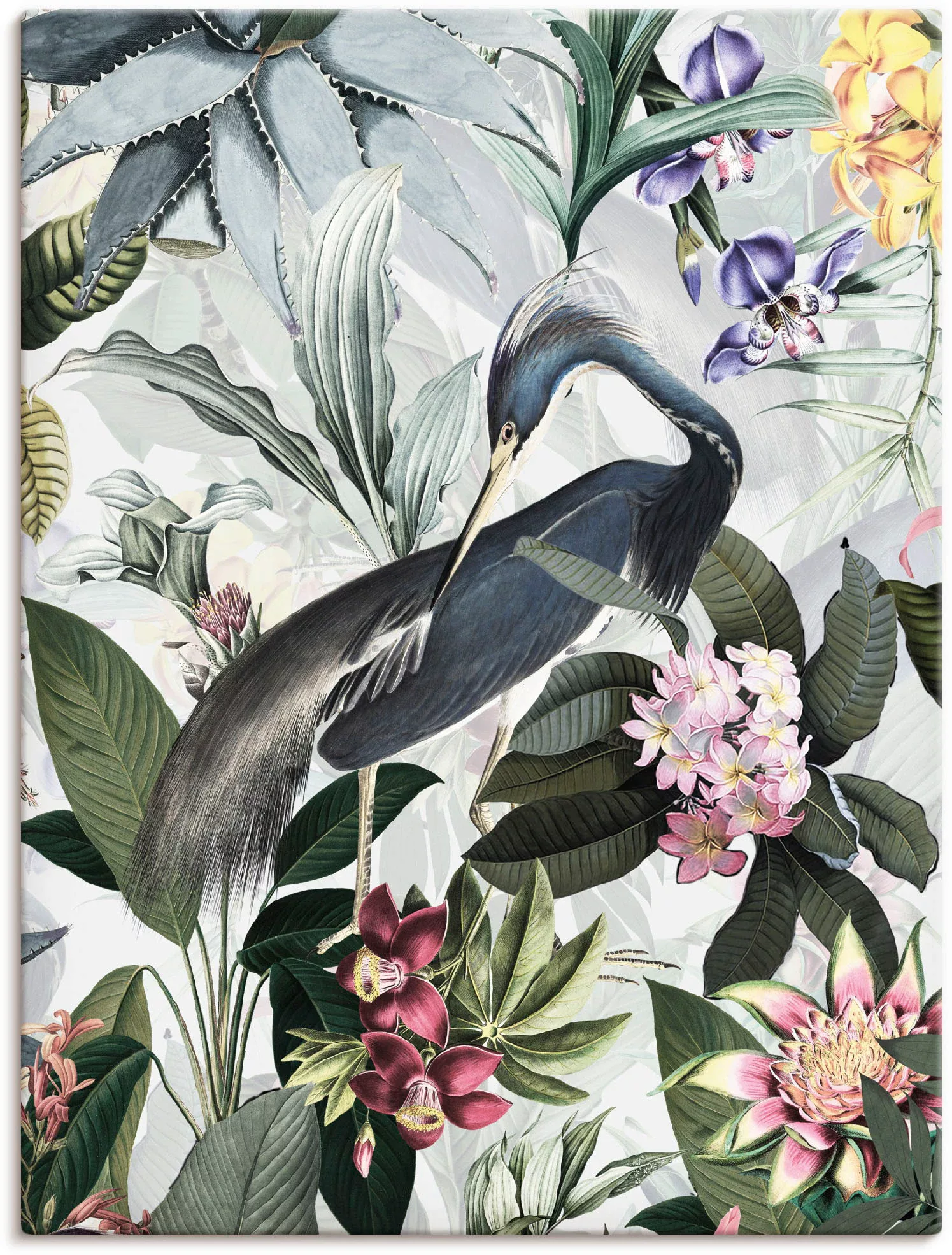 Artland Wandbild "Vintage Kranich", Vogelbilder, (1 St.), als Alubild, Outd günstig online kaufen