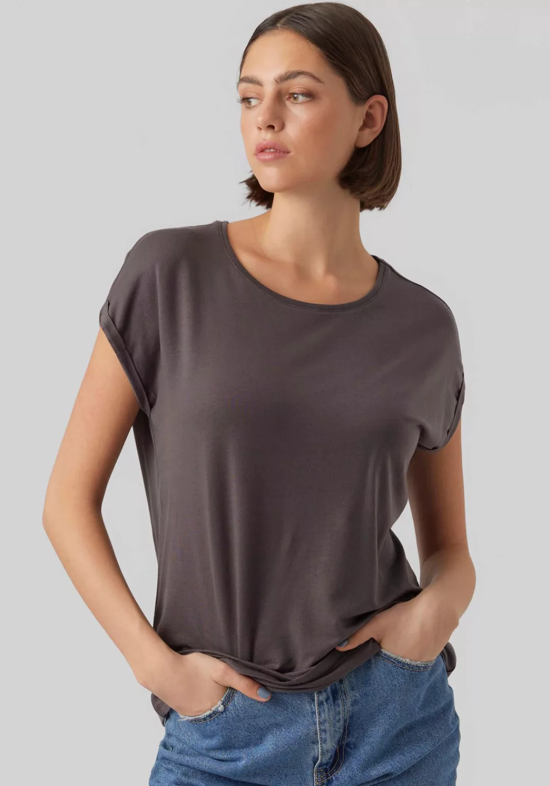 Vero Moda Damen T-Shirt VMAVA PLAIN - Regular Fit günstig online kaufen