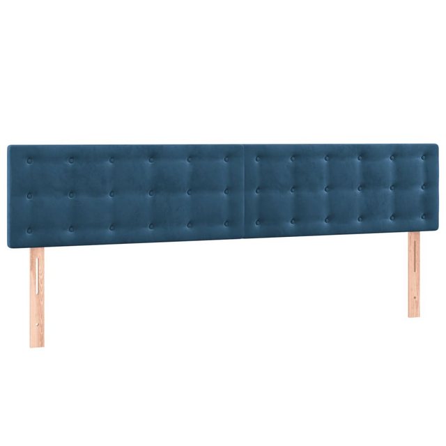 vidaXL Bett, Kopfteile 2 Stk. Dunkelblau 100x5x78/88 cm Samt günstig online kaufen