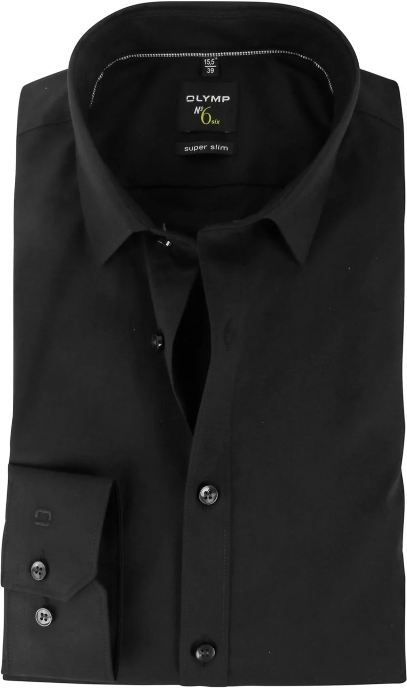 OLYMP No'6 six Hemd Super Slim Fit Schwarz - Größe 42 günstig online kaufen