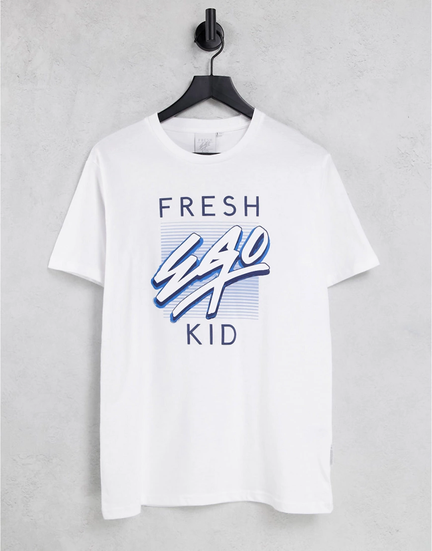 Fresh Ego Kid – T-Shirt in Weiß mit großem Print günstig online kaufen