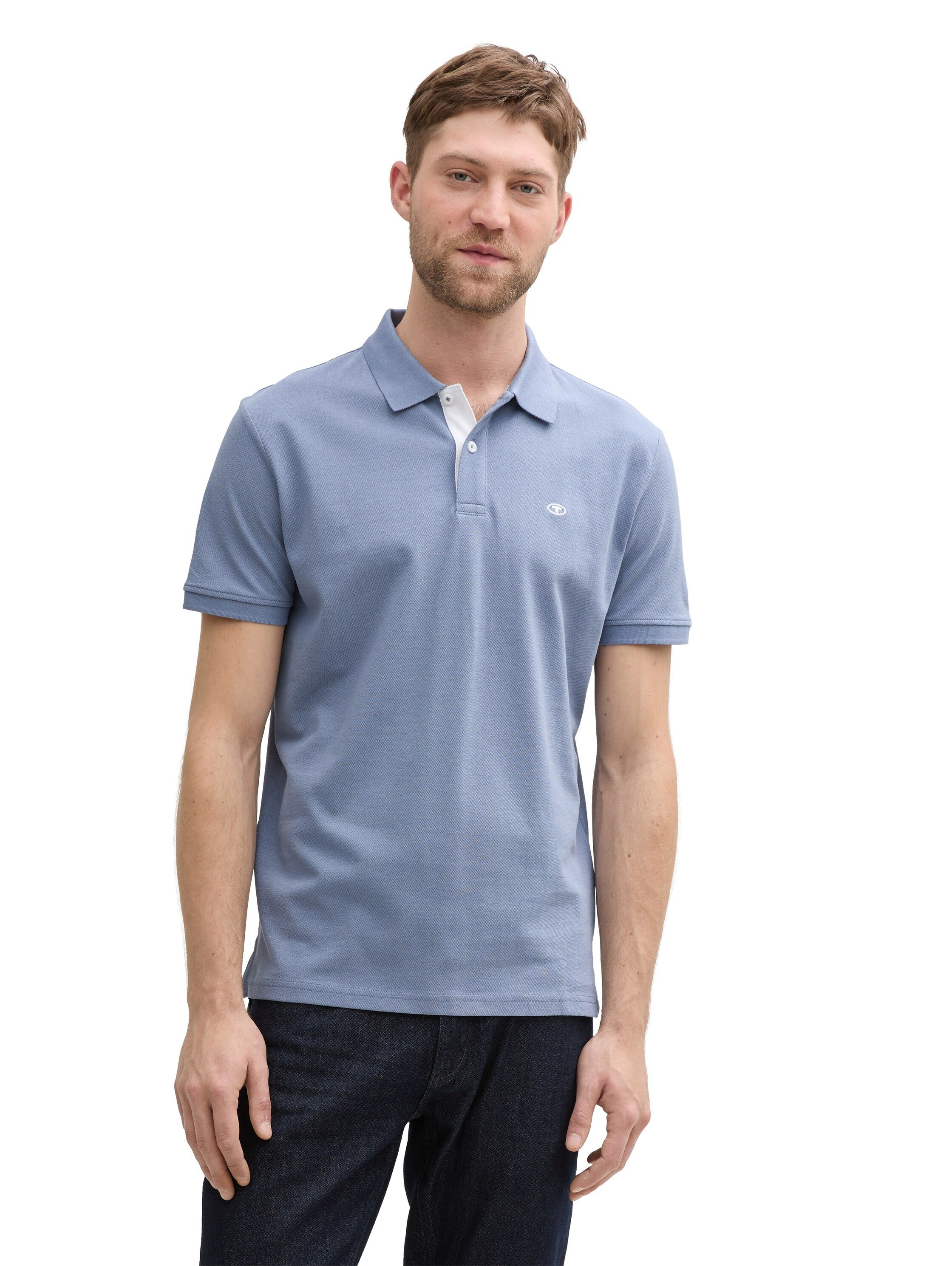 TOM TAILOR Poloshirt mit farblich hervorgehobener günstig online kaufen