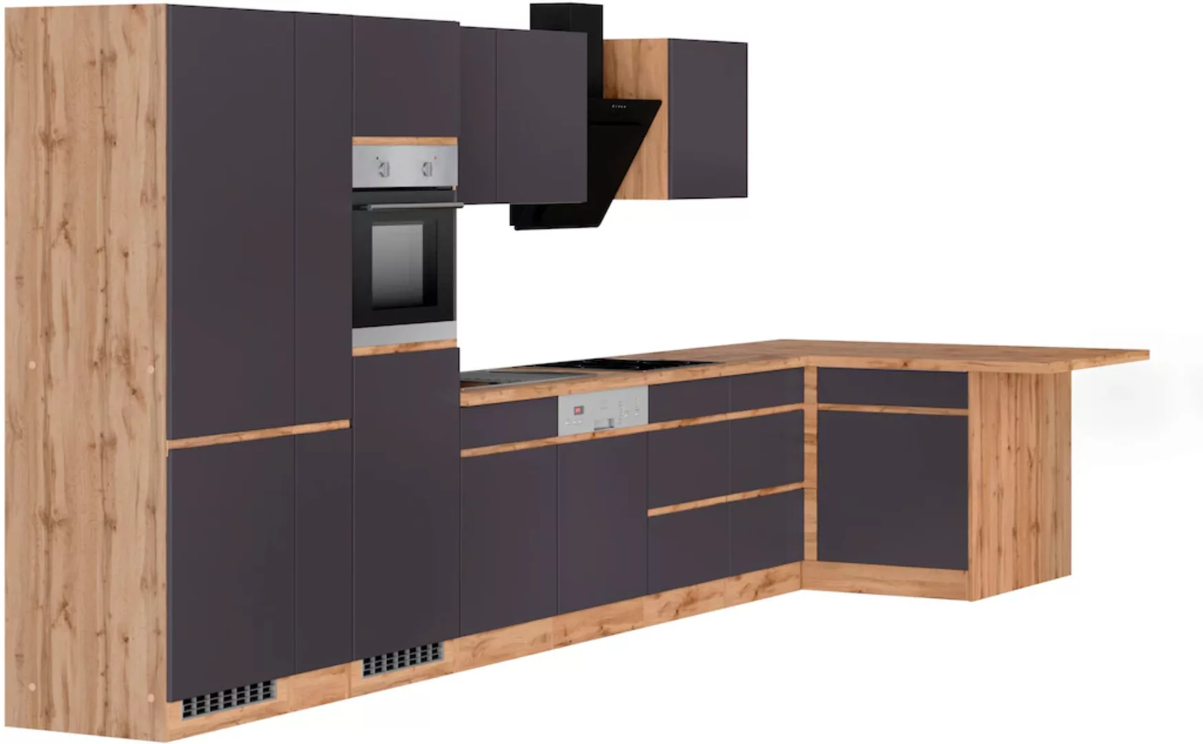 Kochstation Küche "KS-Riesa", Stellbreite 490/153 cm, wahlweise mit Indukti günstig online kaufen