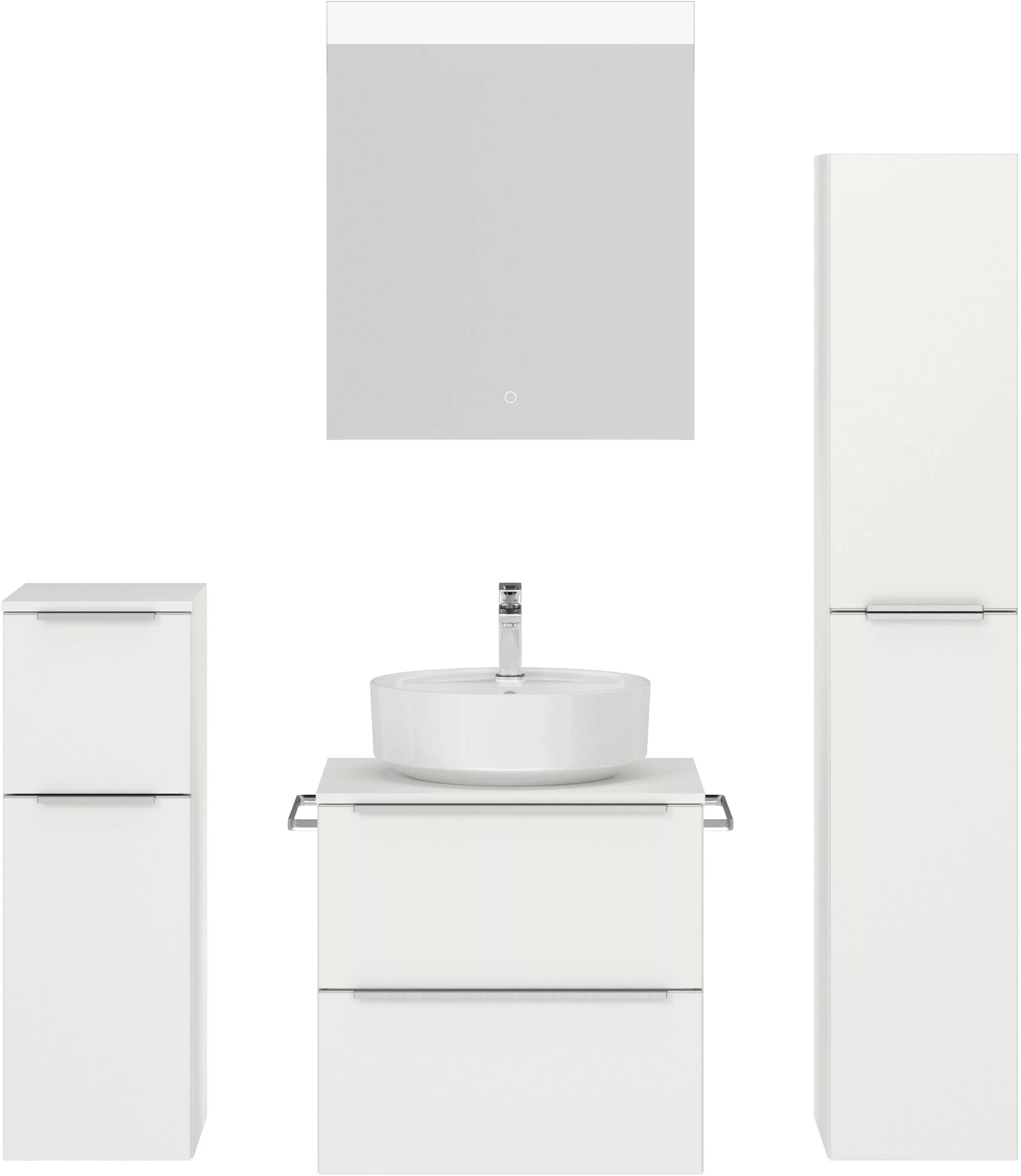 nobilia® Badmöbel-Set »Alvene«, (4 St., vormontiert, mit Soft-Close), inkl. günstig online kaufen