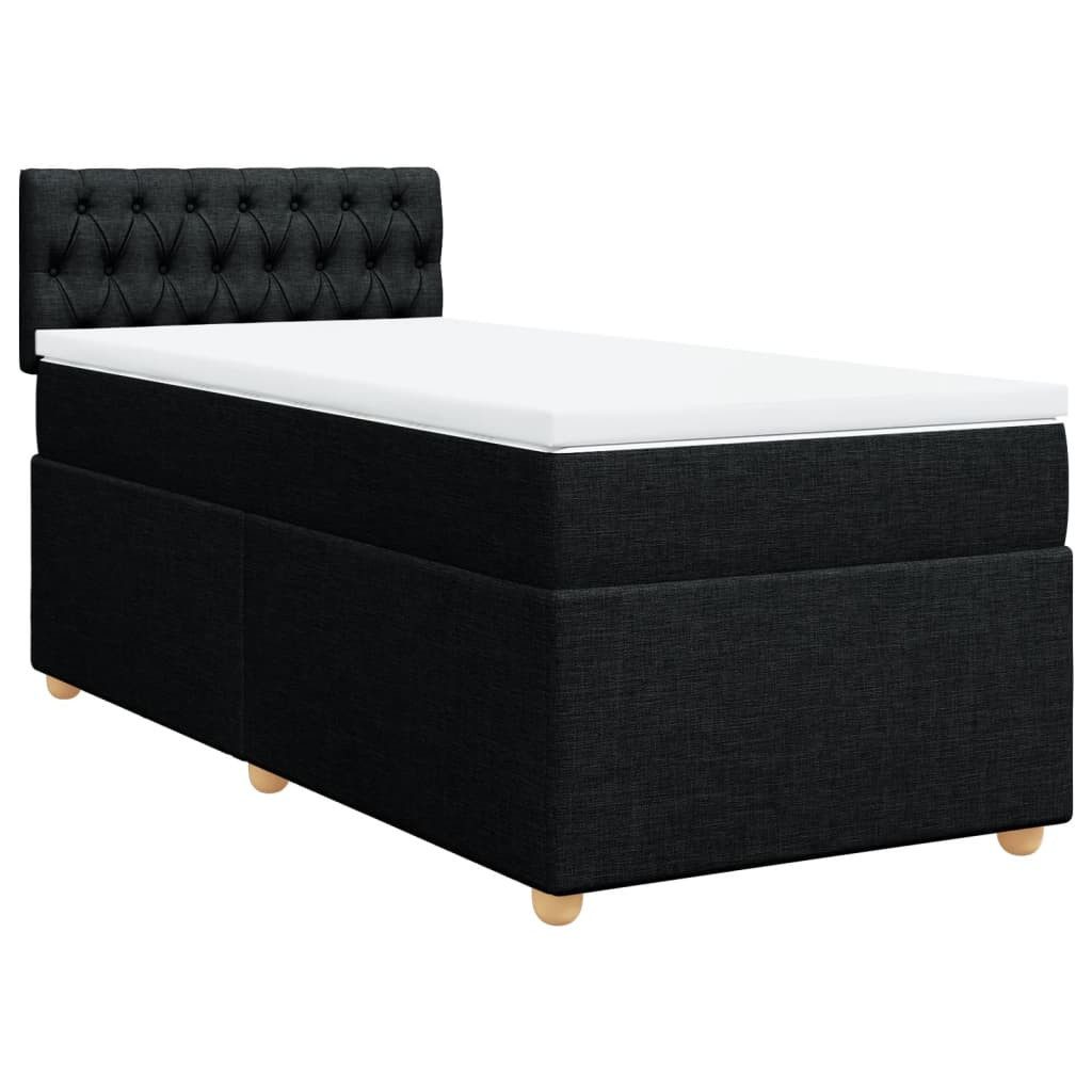 vidaXL Bett Boxspringbett mit Matratze Schwarz günstig online kaufen