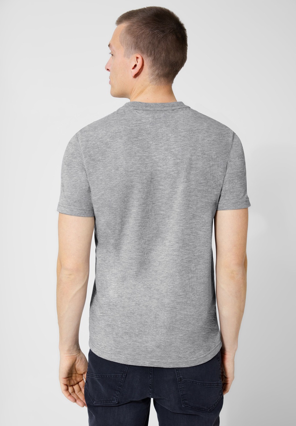 STREET ONE MEN Rundhalsshirt, mit Wordingprint günstig online kaufen