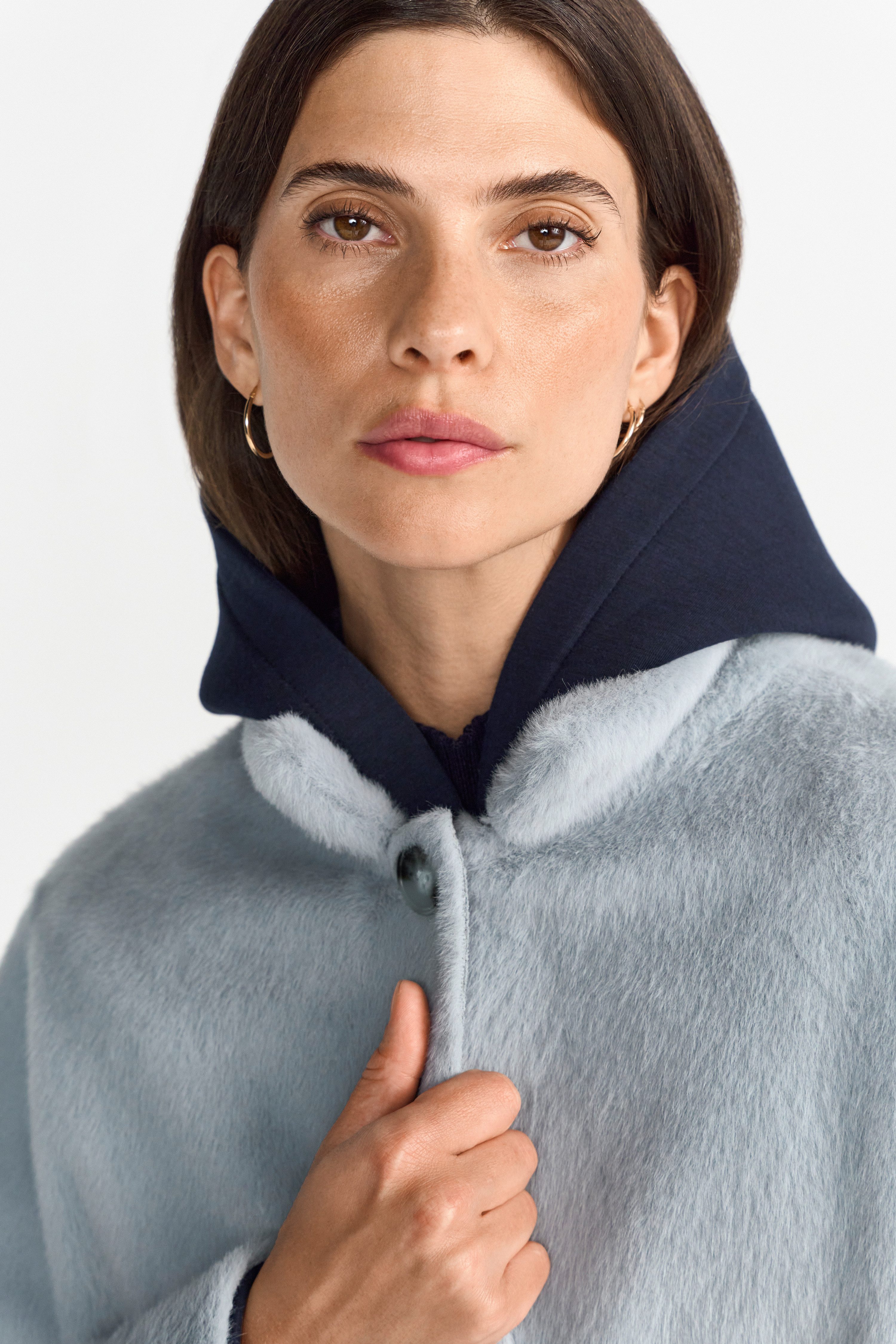 RICHROYAL Fellimitatjacke mit Stehkragen günstig online kaufen