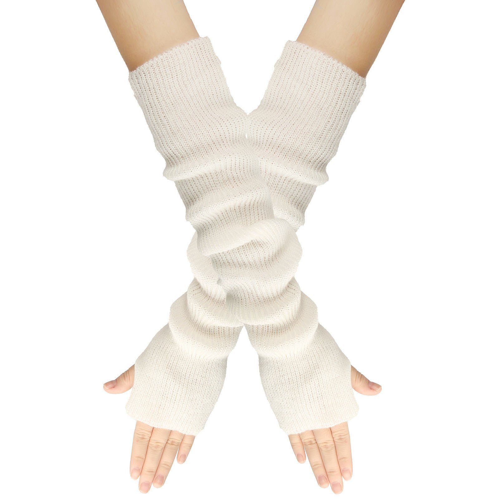 XDeer Strickhandschuhe 2/3 Paar Lange Fingerlose günstig online kaufen