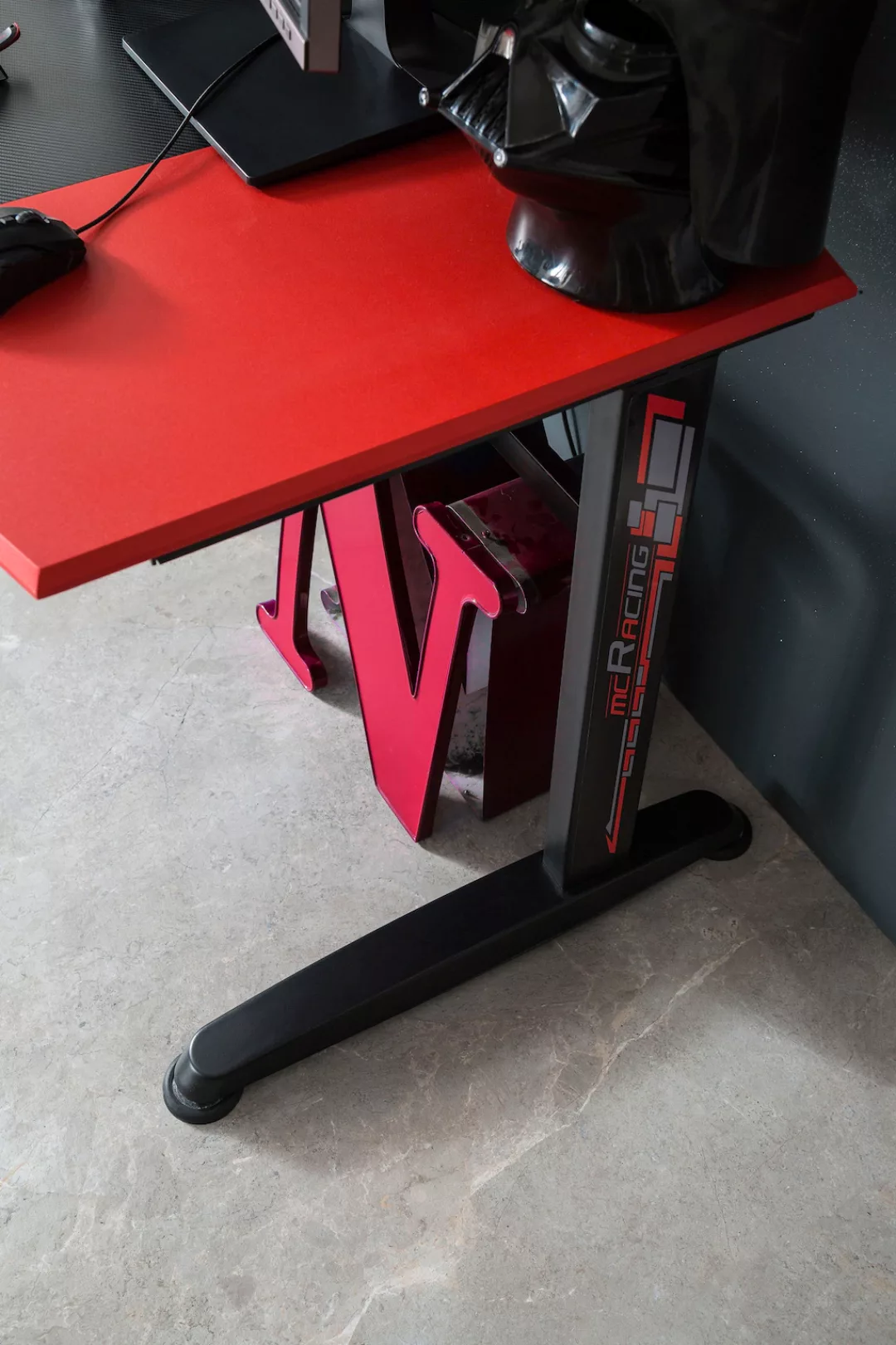 MCA furniture Gamingtisch »mcRacing«, Game Desk mcRacing, Schwarz-Rot-Schwa günstig online kaufen