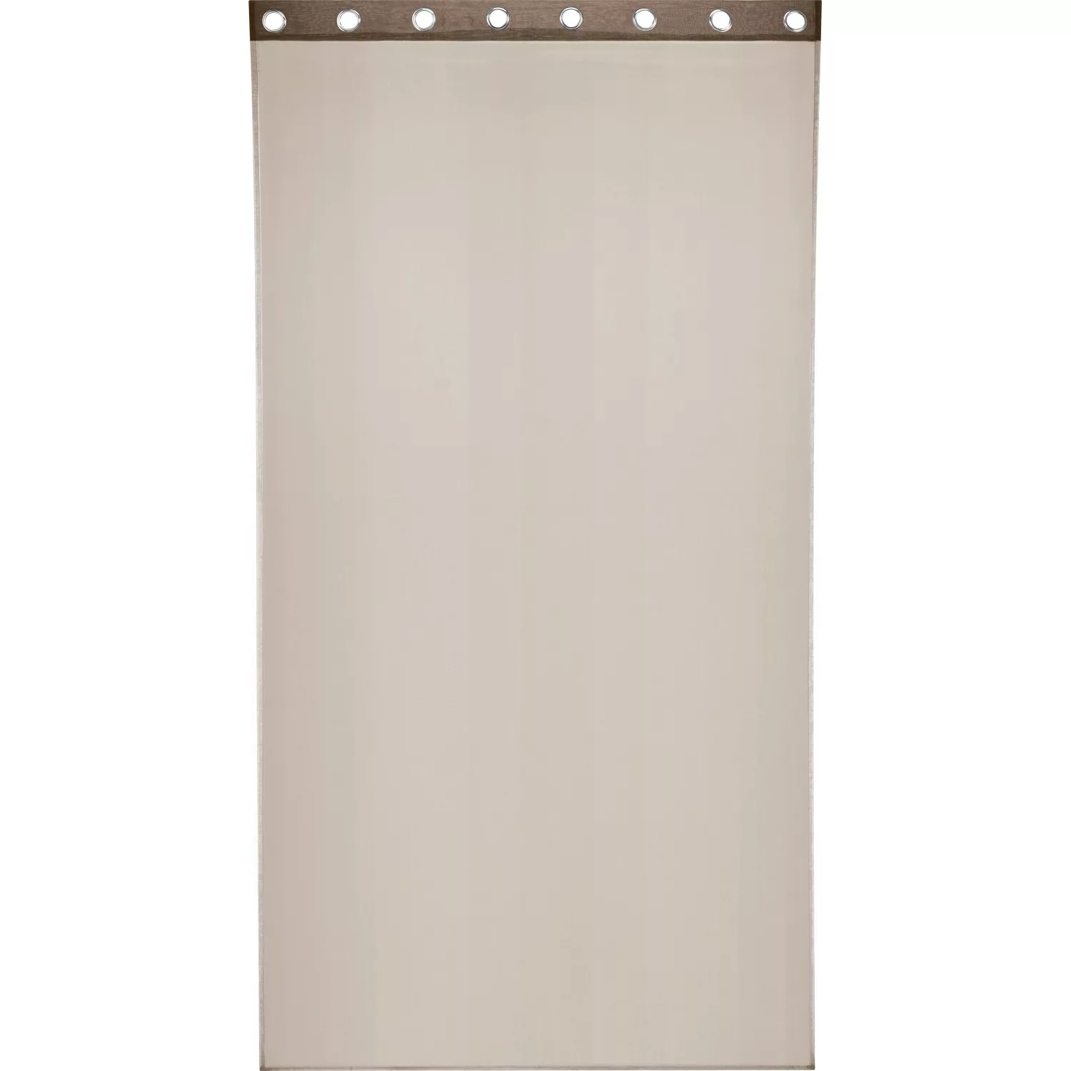 Vorhang mit Ösen 140 cm x 245 cm Beige 2 Stück günstig online kaufen