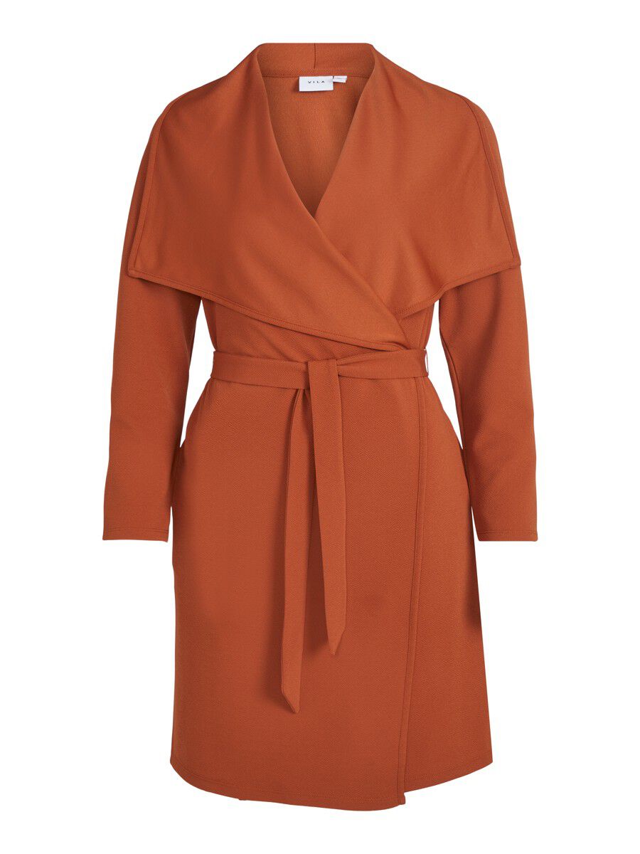 VILA Taillengürtel- Mantel Damen Orange günstig online kaufen