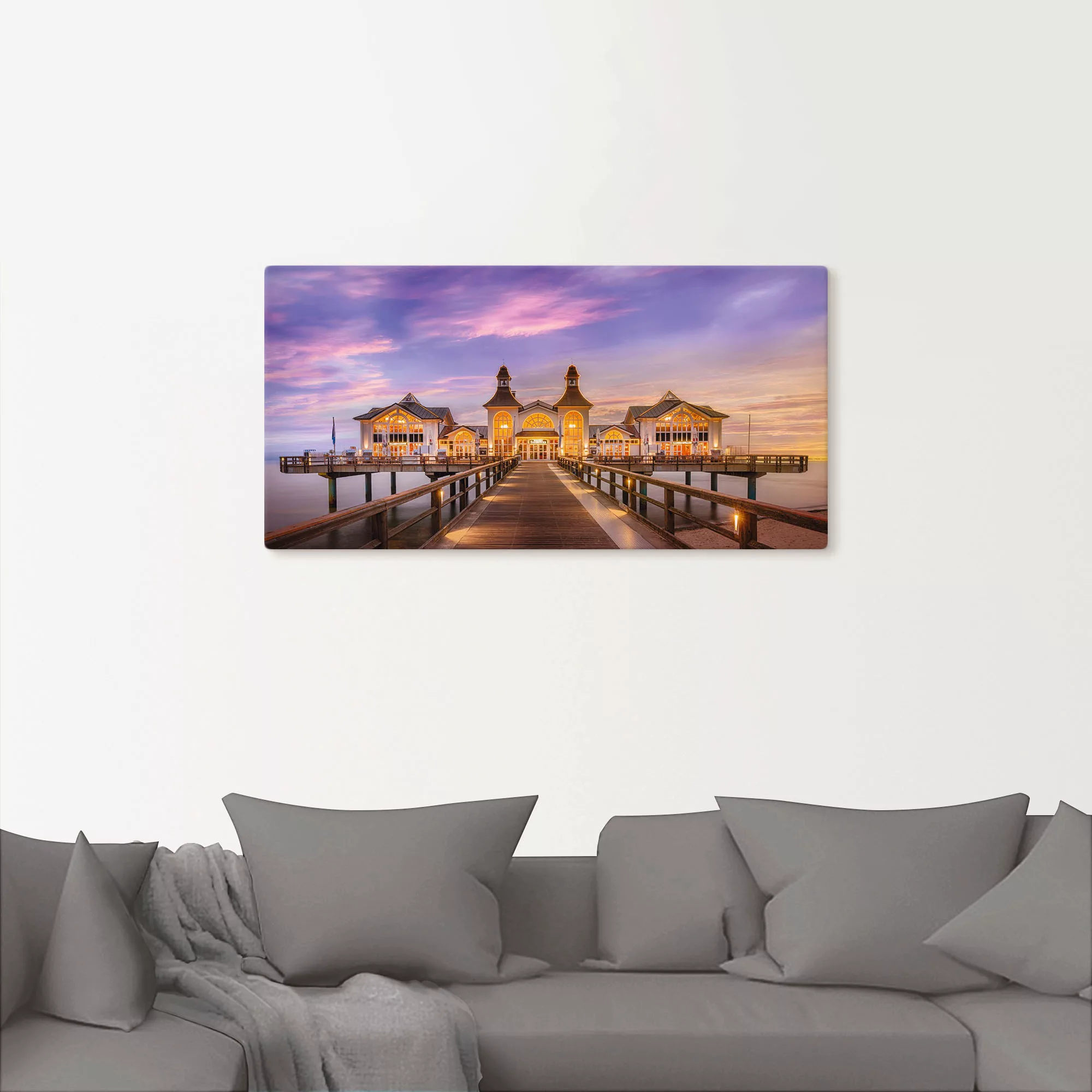 Artland Wandbild »Rügen Seebrücke in Sellin«, Brücken, (1 St.), als Alubild günstig online kaufen