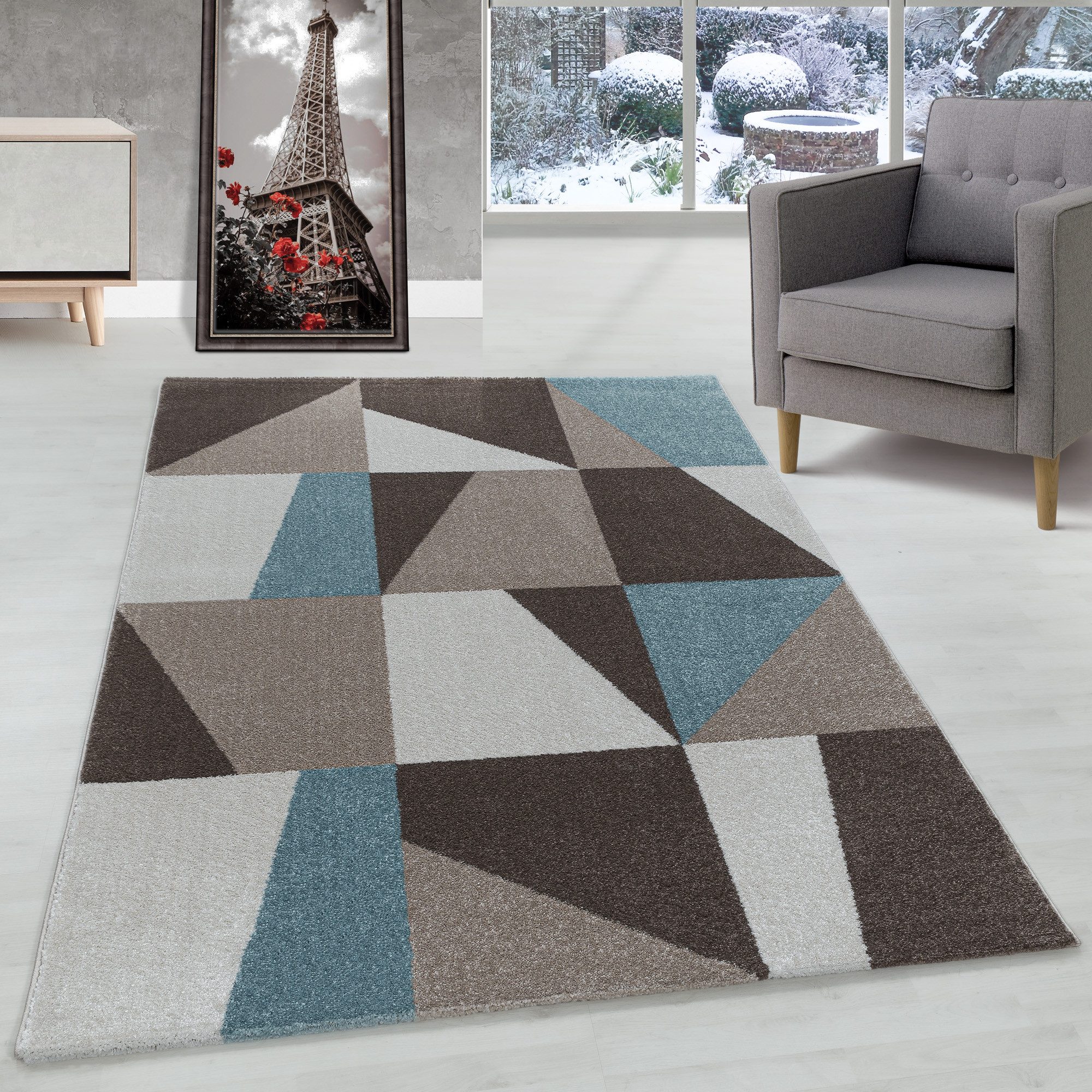 Carpettex Frisé-Teppich Ombre Design, Läufer, Höhe: günstig online kaufen