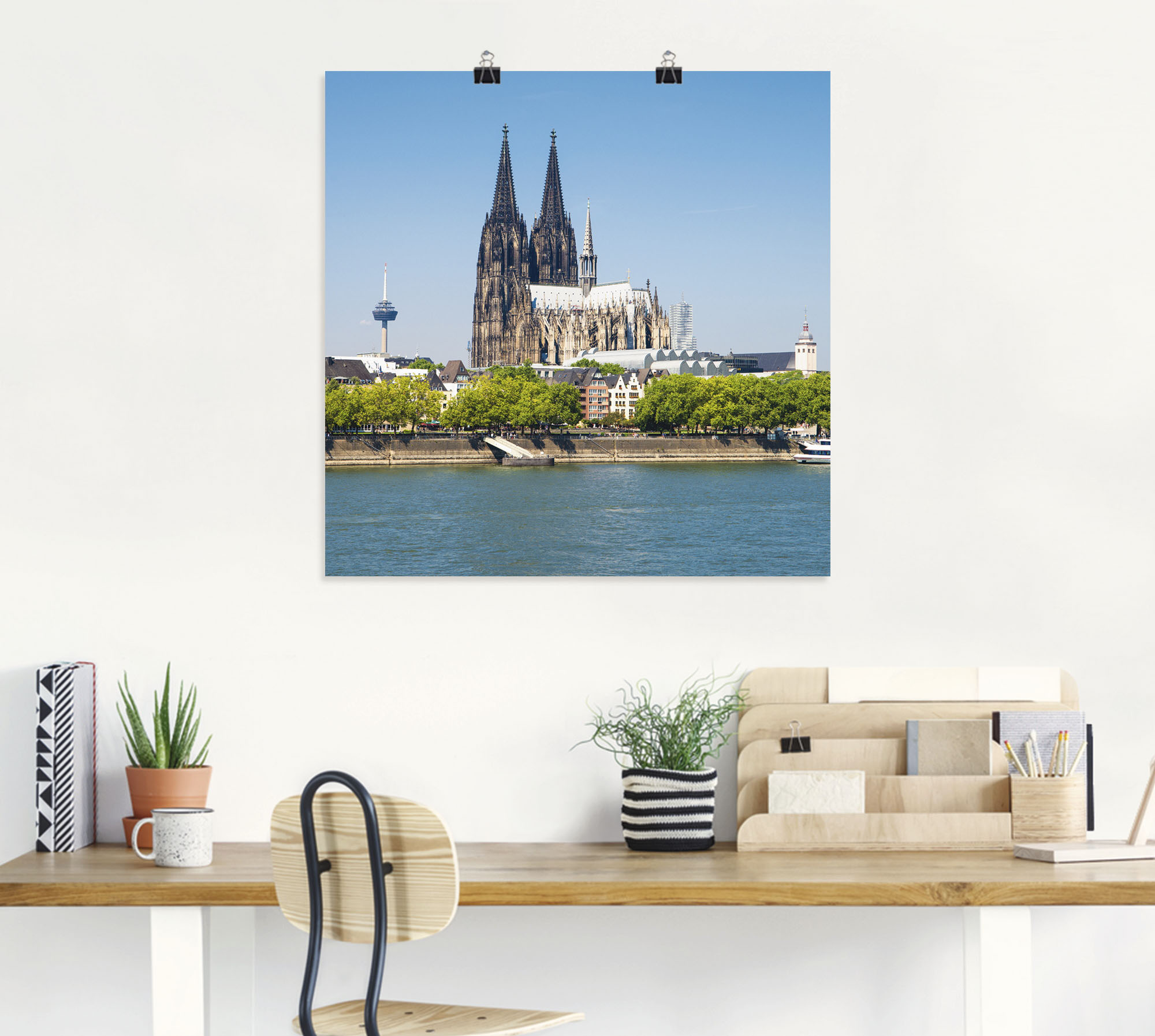 Artland Poster "Kölner Dom", Gebäude, (1 St.), als Alubild, Leinwandbild, W günstig online kaufen